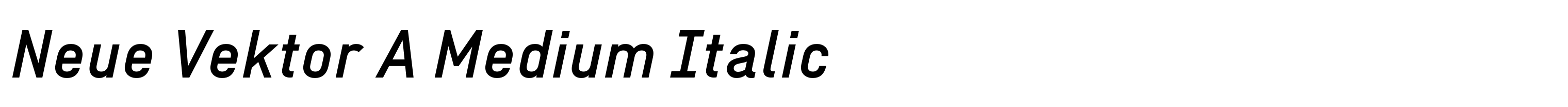Neue Vektor A Medium Italic